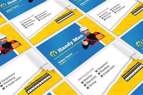 Try free for 30 days! Handyman Business Card Template in PSD, Ai & Vector - BrandPacks