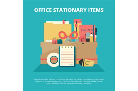 Office Stationary Collection Business Gadgets Manager Education Suppl