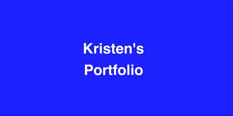 Kristens Portfolio