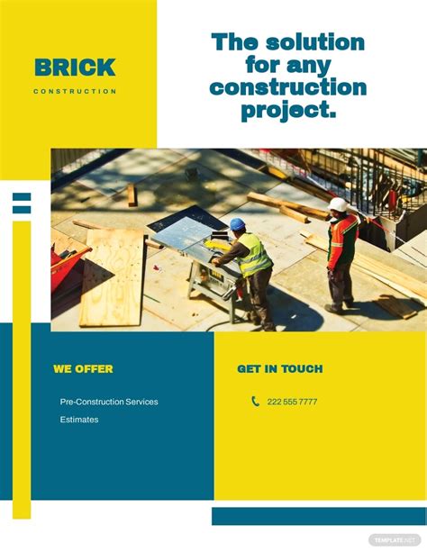 Free Construction Flyer Templates 44 Download In Word Pages Psd