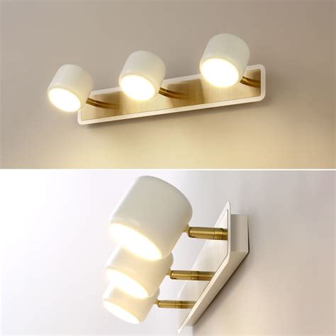 White Led Adjustable Gold Bath Vanity Light 4 Light Indoor Wall Light