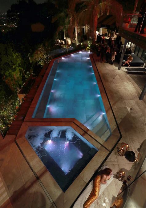 Hollywood Hills Zero Edge Infinity Pool Modern Pool Los Angeles