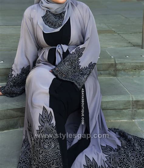 fancy lace embroidered abaya designs latest collection 2021 2022