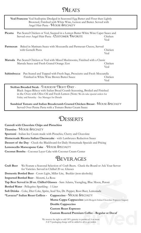 Clemenza's at Uptown menus in Fort Walton Beach, Florida, United States