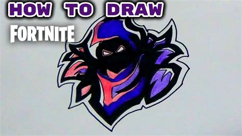 How To Draw Fortnite Raven Logo Easy Fortnite Youtube
