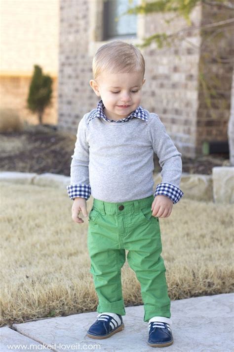 Make A 2 In 1 Preppy Style Shirt From A Onesie And Outgrown Button Up