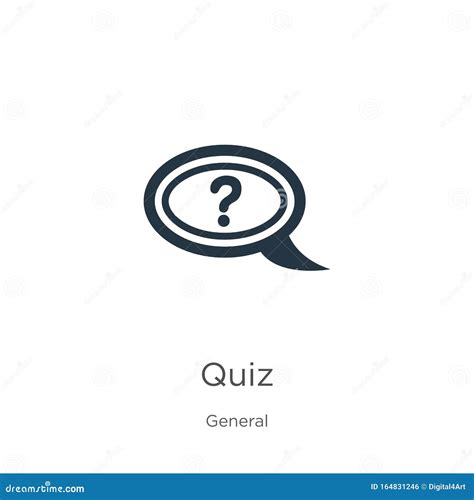 Quiz Icon Vector Trendy Flat Quiz Icon From General Collection