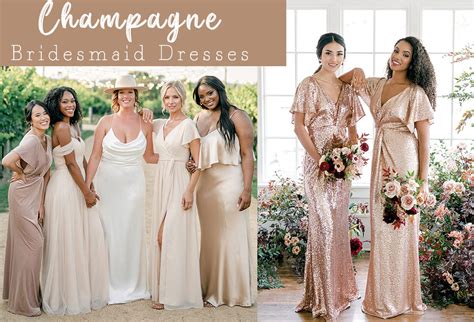 ️ 18 Best Champagne Bridesmaid Dresses 2023 Hi Miss Puff