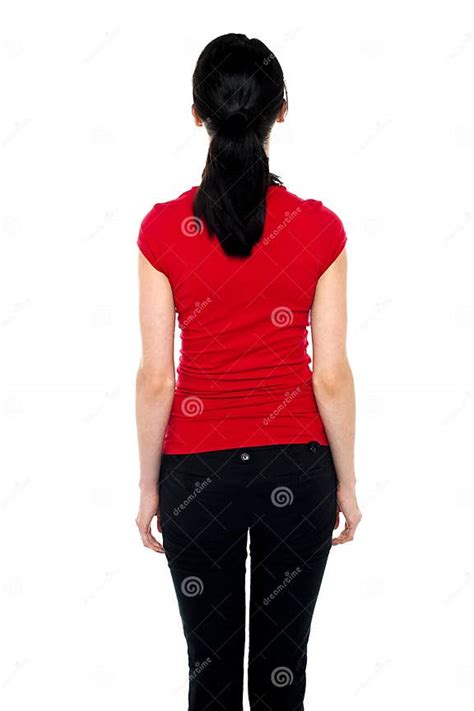 Shapely Woman With Her Back Facing Camera Stock Image Image Of