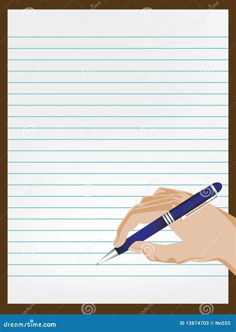 Hand Writing On Paper Stock Vector Illustration Of Detail 13874703