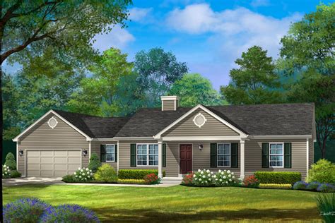 3 Bed Ranch Home Plan With Double Garage 22164sl Architectural