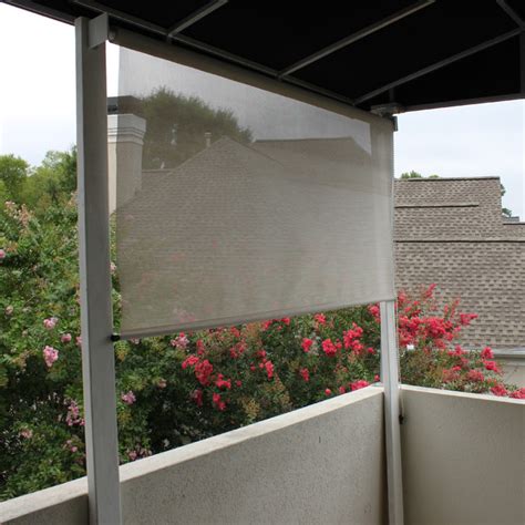 Outdoor shades are a wonderful way to help you take full advantage of the exterior areas around solution shades limit up to 95% of the solar heat entering through the windows, helping you pay less. Radiance Sahara Outdoor Porch Window Roller Blind/Shade