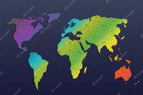 Premium Photo Roughly Outlined World Map Poster Of World Earth Map