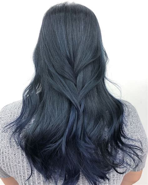 Dark Grey Blue Hair
