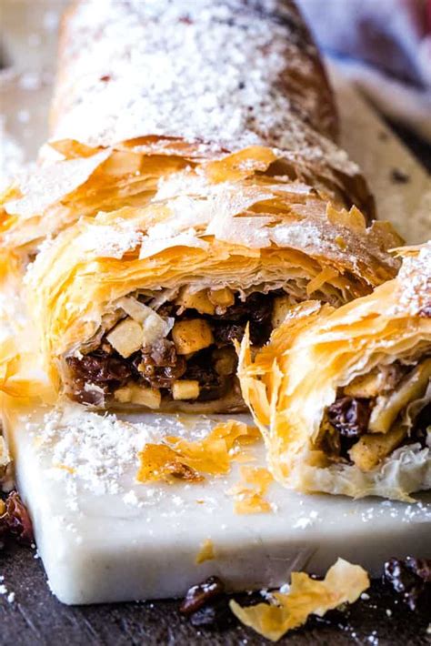 Filled with a creamy, homemade vanilla pudding, these fresh fruit phyllo tartlets make a beautiful dessert. slices of apple strudel with phyllo dough and log in 2020 ...