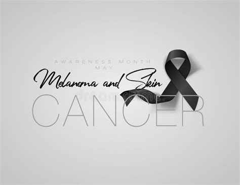 Melanoma And Skin Cancer Awareness Calligraphy Poster Design Realistic