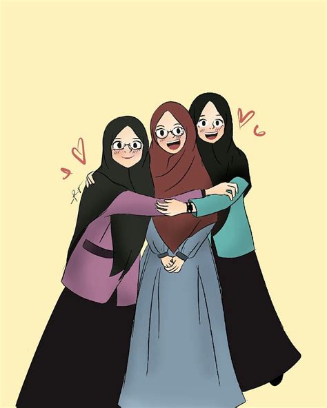 Pin Oleh Ai 15 Di Muslim Anime Kartun Kartun Hijab Ilustrasi Karakter