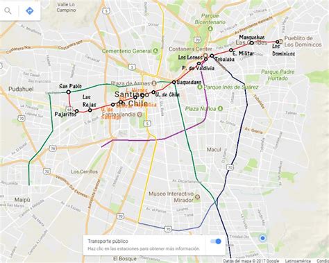 Mapa Del Metro De Santiago