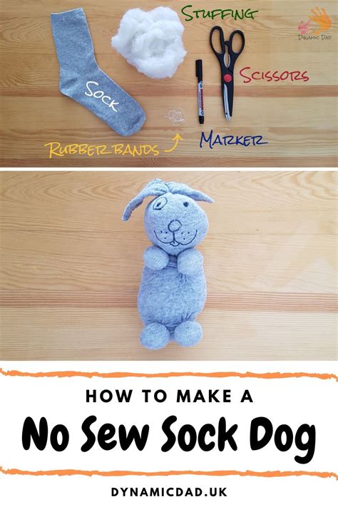 How To Make A No Sew Sock Dog Dynamic Dad Animal Crafts For Kids