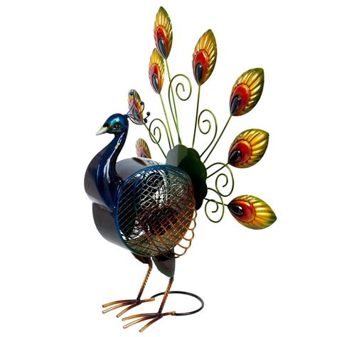 Beautiful Peacock Figurine Table Fan And Peacock Hand Fans