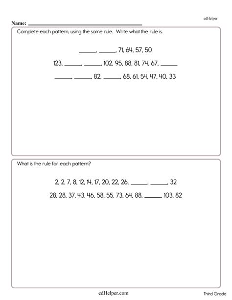 Third Grade Math And Critical Thinking Worksheets