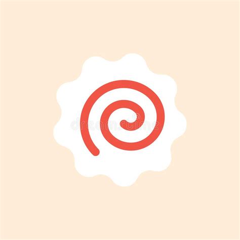 Narutomaki Or Kamaboko Surimi Vector Icon Or Illustration Stock Vector