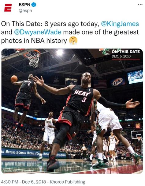 On This Date 8 Years Ago Today Kingjames And Dwyanewade Made One Of