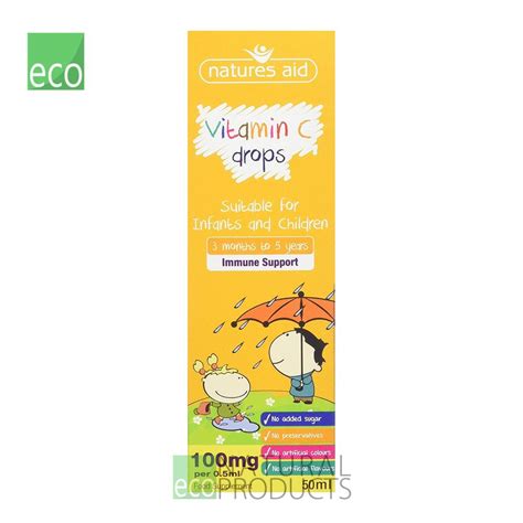 Natures Aid Vitamin C 100mg Mini Drops For Infants And Children 50ml Ebay