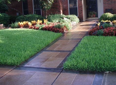 70 creative ways to welcome your guests. Concrete Walkway Design - Landscaping Network