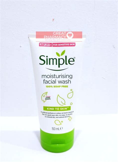 Simple Moisturizing Facial Wash 100 Soap Free 150ml Lazada