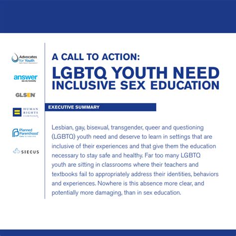 A Call To Action Lgbtq Youth Need Inclusive Sex Education Siecus
