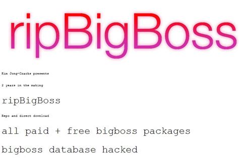 Hackers Hack Cydias Bigboss Repo All Jailbreak Tweaks Available For Free