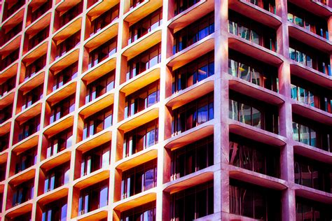 Gambar Kota Arsitektur Merah Bangunan Jeruk Kondominium