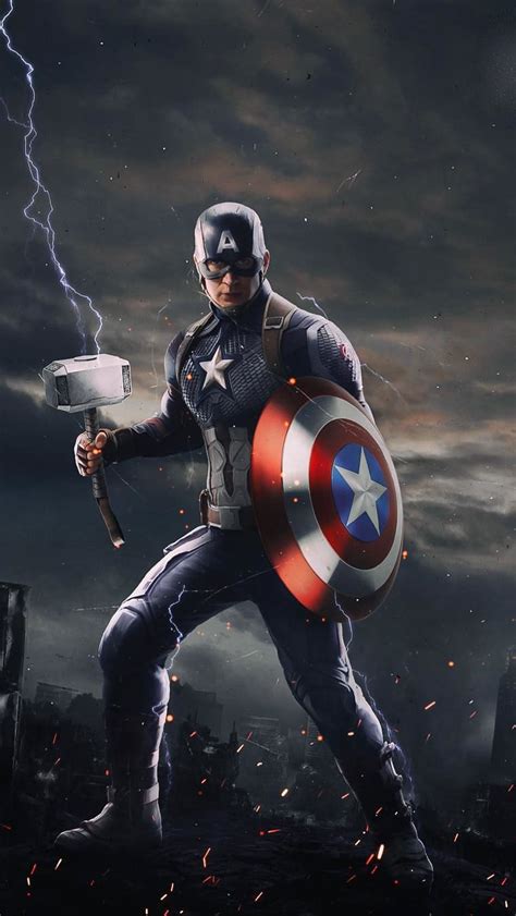 Enjoy and share your favorite beautiful hd wallpapers and background images. Captain America with Thor Mjolnir iPhone Wallpaper ...