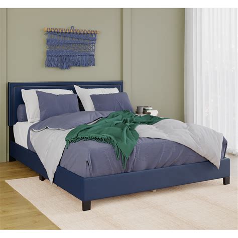 Buy Dg Casa Ocean Upholstered Platform Bed Frame With Nailhead Trim