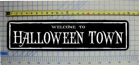 Welcome To Halloween Town Sign Nightmare Before Christmas Etsy