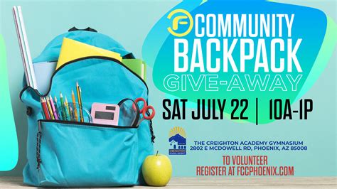 Community Backpack Giveaway 2023 In Phoenix Az At Faith Christian Center