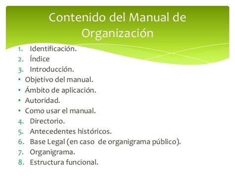 Manual De Organización