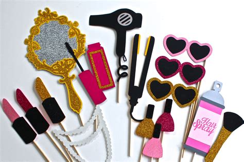All you need is a few fun items from party city to make these spooktacular treats and decorations for your home this halloween. Beauty Photo Booth Props Makeup Collection Lots of Glitter ...