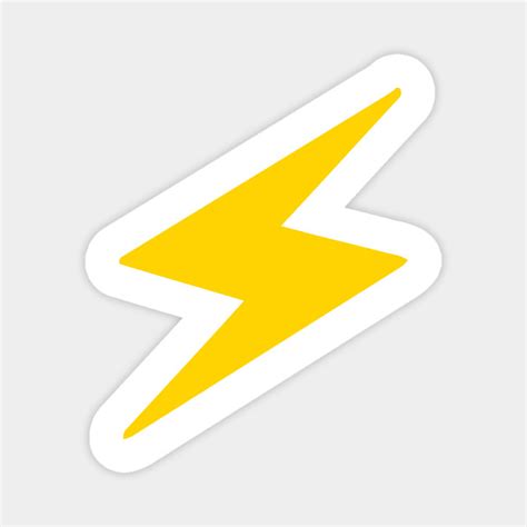 Lightning Bolt Emoticon Icon Lightning Bolt Magnet Teepublic