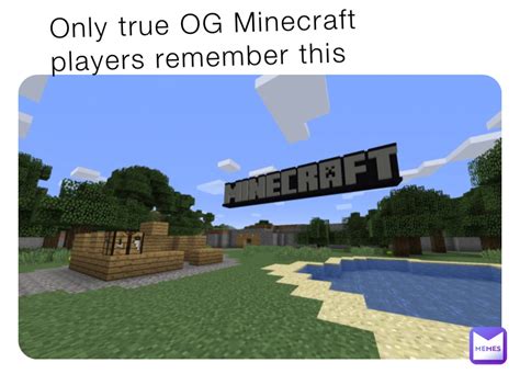 Only True Og Minecraft Players Remember This Weebmemegod Memes