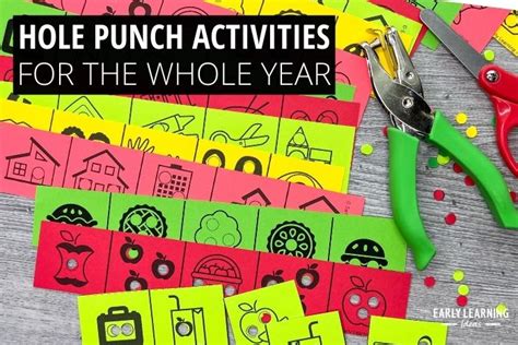 Apple Theme Hole Punch Activities For Preschool