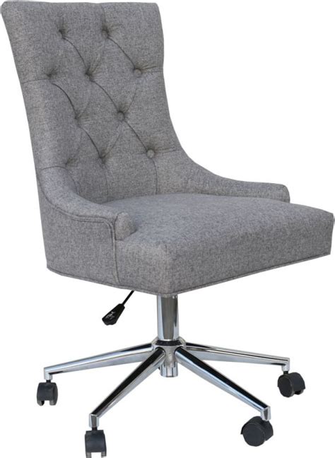 Browse a variety of modern furniture, housewares and decor. Curved button back upholstered office chair - Light Grey ...