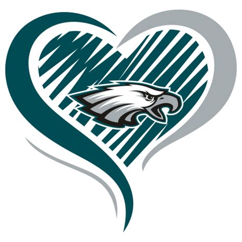 Philadelphia Eagles Logo SVG | Love Heart Philadelphia Eagles Svg