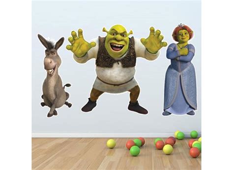 Adesivo De Parede Shrek Fiona E Burro Com O Melhor Preço é No Zoom