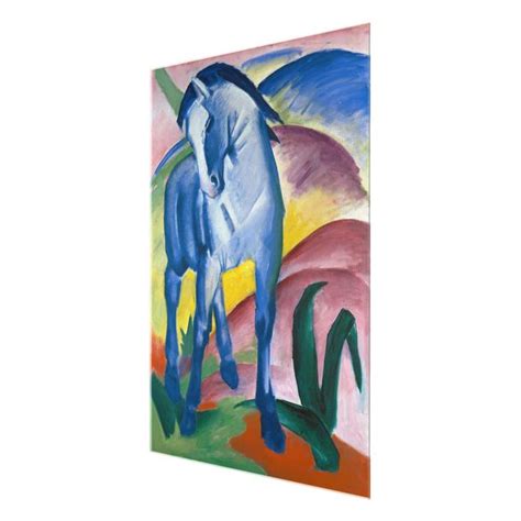 Franz Marc Blaues Pferd Glasbild Im Hochformat 34 Bilderwelten