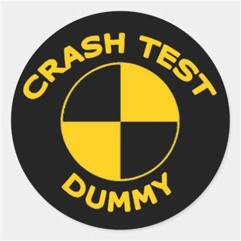 Crash Test Dummy Classic Round Sticker