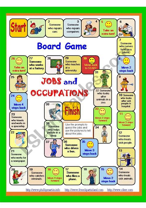JOBS And Occupations Board Game 4 5 Instructions Key Fully