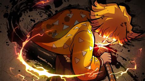 Download Zenitsu Agatsuma Ascends to Heaven Wallpaper | Wallpapers.com