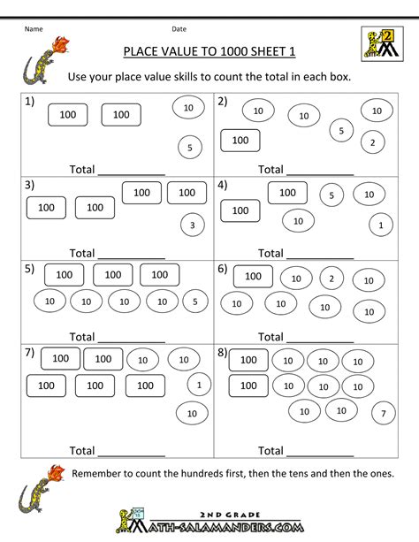 Image Result For Number To 1000 Worksheets Place Value Worksheets